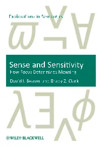 Sense and Sensitivity