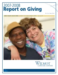 2007-2008 Report on Giving