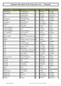Collection "Pop / Rock / Punk / Prog / Kraut / Etc..."