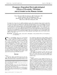 Frequency-Dependent Electrophysiological Effects of Flecainide, Nifekalant and D,L-Sotalol on the Human Atrium