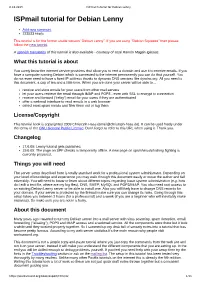 Ispmail Tutorial for Debian Lenny