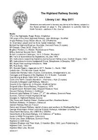 Library List : May 2011