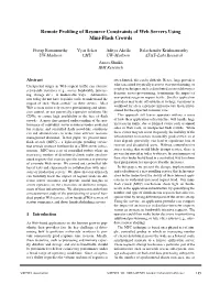 Remote Profiling of Resource Constraints of Web Servers Using