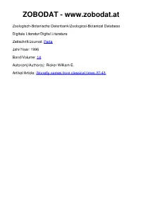 STONEFLY NAMES from CLASSICAL TIMES W. E. Ricker