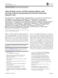 Affected Female Carriers of MTM1 Mutations Display a Wide Spectrum
