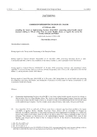 Commission Implementing Decision (Eu) 2016