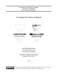Cronología De La Sabana De Bogotá [PDF]