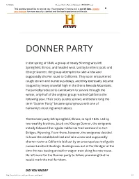 Donner Party - Facts & Summary - HISTORY.Com This Website Would Like to Remind You: Your Browser (Chrome 44) Is out of Date