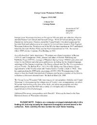 Goerge Lavan Weissman Papers