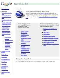 Google Earth User Guide
