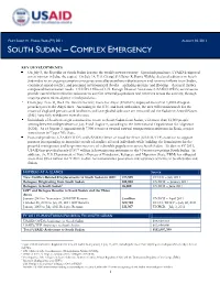 South Sudan Complex Emergency Fact