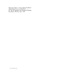 Text-To-Speech Synthesis