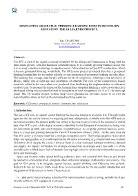 THE GI LEARNER PROJECT. Luc ZWARTJES Abstract: Geo-ICT Is