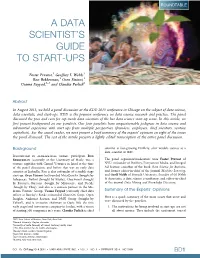 A Data Scientist's Guide to Start-Ups