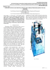 A Review Paper on 3D-Printing Aspects and Various Processes Used in the 3D-Printing