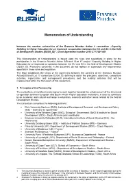 Memorandum of Understanding