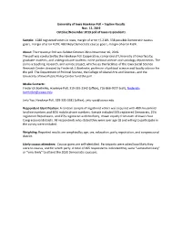 University of Iowa Hawkeye Poll – Topline Results Nov