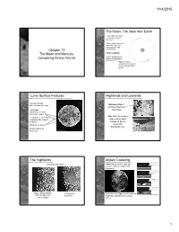 Chapter 12 the Moon and Mercury: Comparing Airless Worlds The