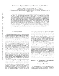 Environment Dependent Interatomic Potential for Bulk Silicon