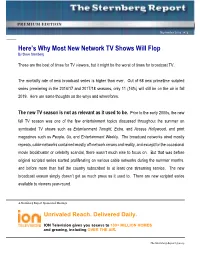 Here's Why Most New Network TV Shows Will Flop