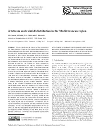 Jetstream and Rainfall Distribution in the Mediterranean Region