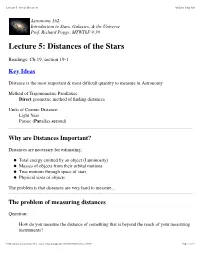 Lecture 5: Stellar Distances 10/2/19, 8�02 AM