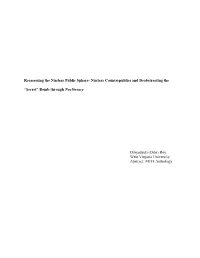 Reassessing the Nuclear Public Sphere: Nuclear Counterpublics and Deabstracting The