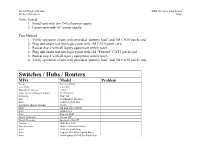 Test Results of Nortel and Lucent Units