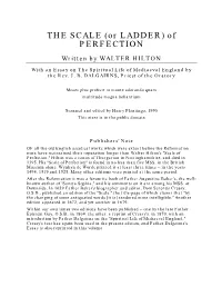 THE SCALE (Or LADDER) of PERFECTION