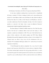 Uncertainties Surrounding the James Zadroga 9/11 Health and Compensation Act