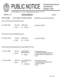 Broadcast Applications 12/6/2012