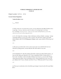 Fisheries Closure Review Fcr21-04