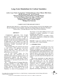 Large Scale Simulations for Carbon Nanotubes