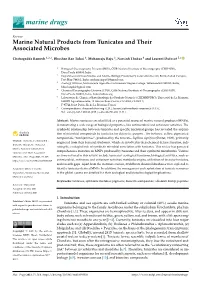 Marine Natural Products from Tunicates and Their Associated Microbes