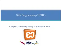 Web Programming-2(PHP)