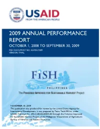 2009 Annual Performance Report October 1, 2008 to September 30, 2009 Fish Document No