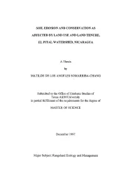 Affected by Land Use and Land Tenure, El Pital