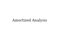Amortized Analysis