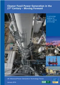 Cleaner Fossil Power Generation in the 21St Century – Moving Forward