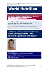 Food Guide Pyramids’, and What’S the Problem with Bread