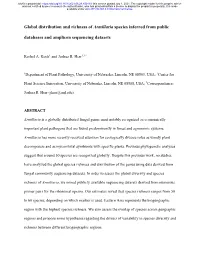 Global Distribution and Richness of Armillaria Species Inferred from Public