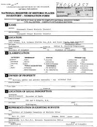 National Register of Historic Places Inventory -- Nomination Form