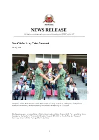 New Chief of Army Takes Command