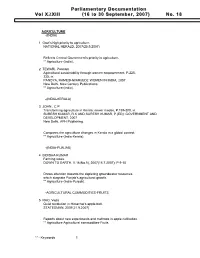 Parliamentary Documentation