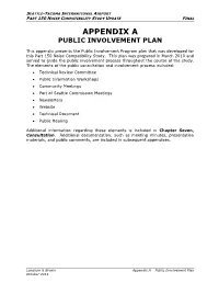 Appendix a Public Involvement Plan