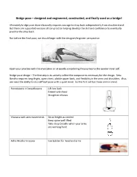 Bridge Pose Practice Sheet