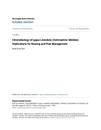 Chronobiology of Lygus Lineolaris (Heteroptera: Miridae): Implications for Rearing and Pest Management