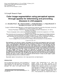 Color Image Segmentation Using Perceptual Spaces Through Applets for Determining and Preventing Diseases in Chili Peppers