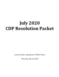 July 2020 CDP Resolution Packet