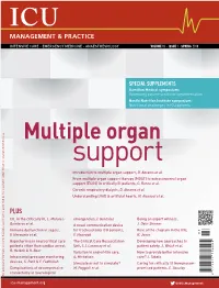 Multiple Organ Support Introduction to Multiple Organ Support, D